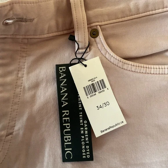 Banana Republic Traveler/Voyageur Slim Fit Rose/Taupe Jeans Size 34 x 30. NWT - Picture 5 of 9